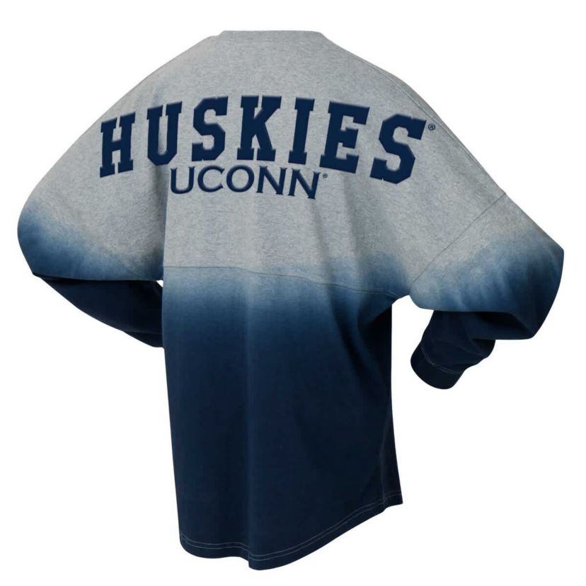 Connecticut Huskies NCAA Unisex UConn Huskies Ombre Long Sleeve T-Shirt