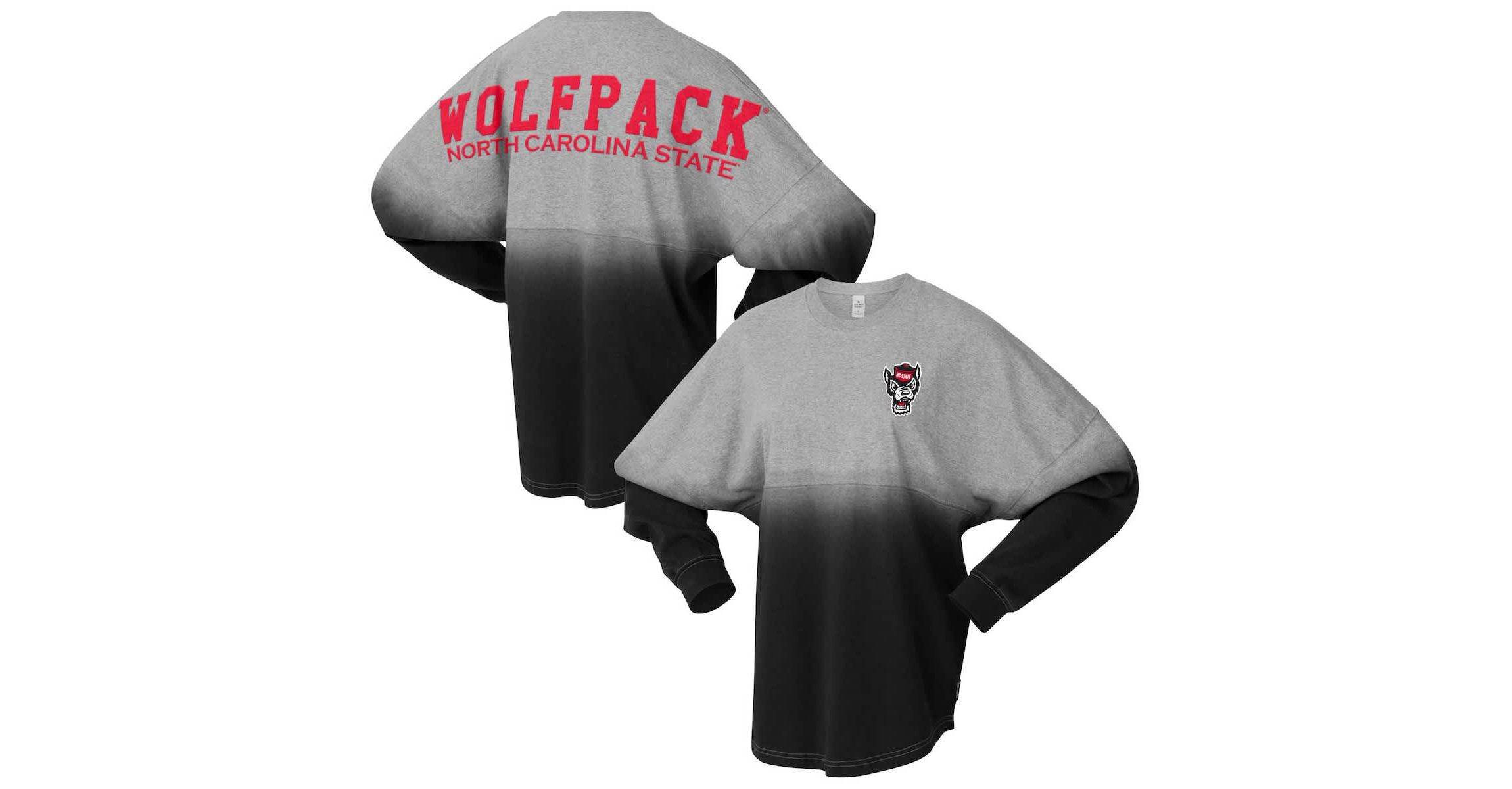 NCAA Unisex NC State Wolfpack Ombre Long Sleeve T-Shirt