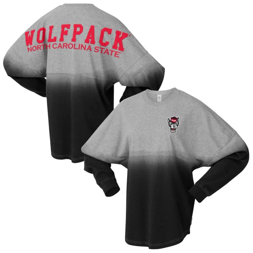 NCAA Unisex NC State Wolfpack Ombre Long Sleeve T-Shirt