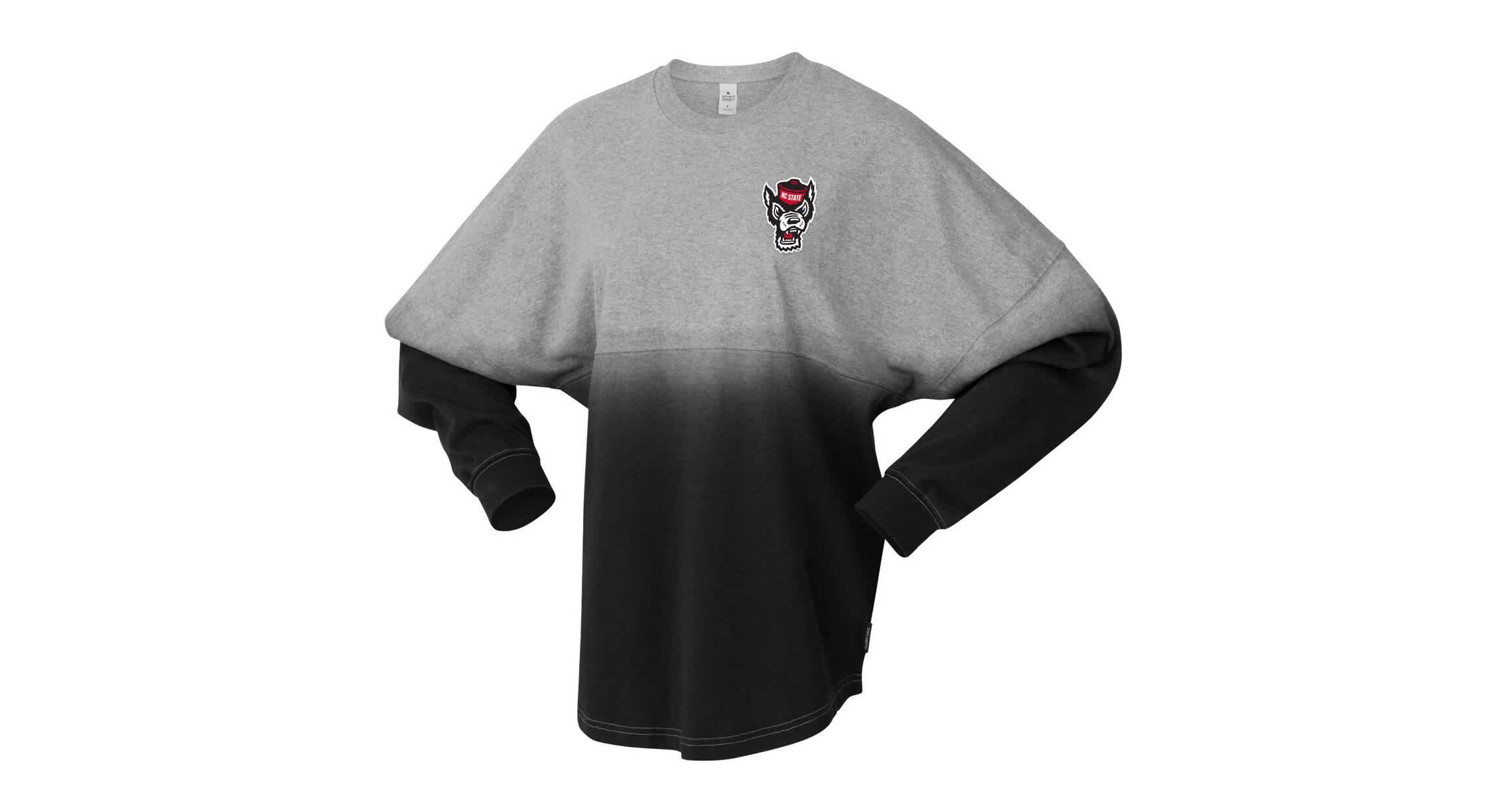 NCAA Unisex NC State Wolfpack Ombre Long Sleeve T-Shirt
