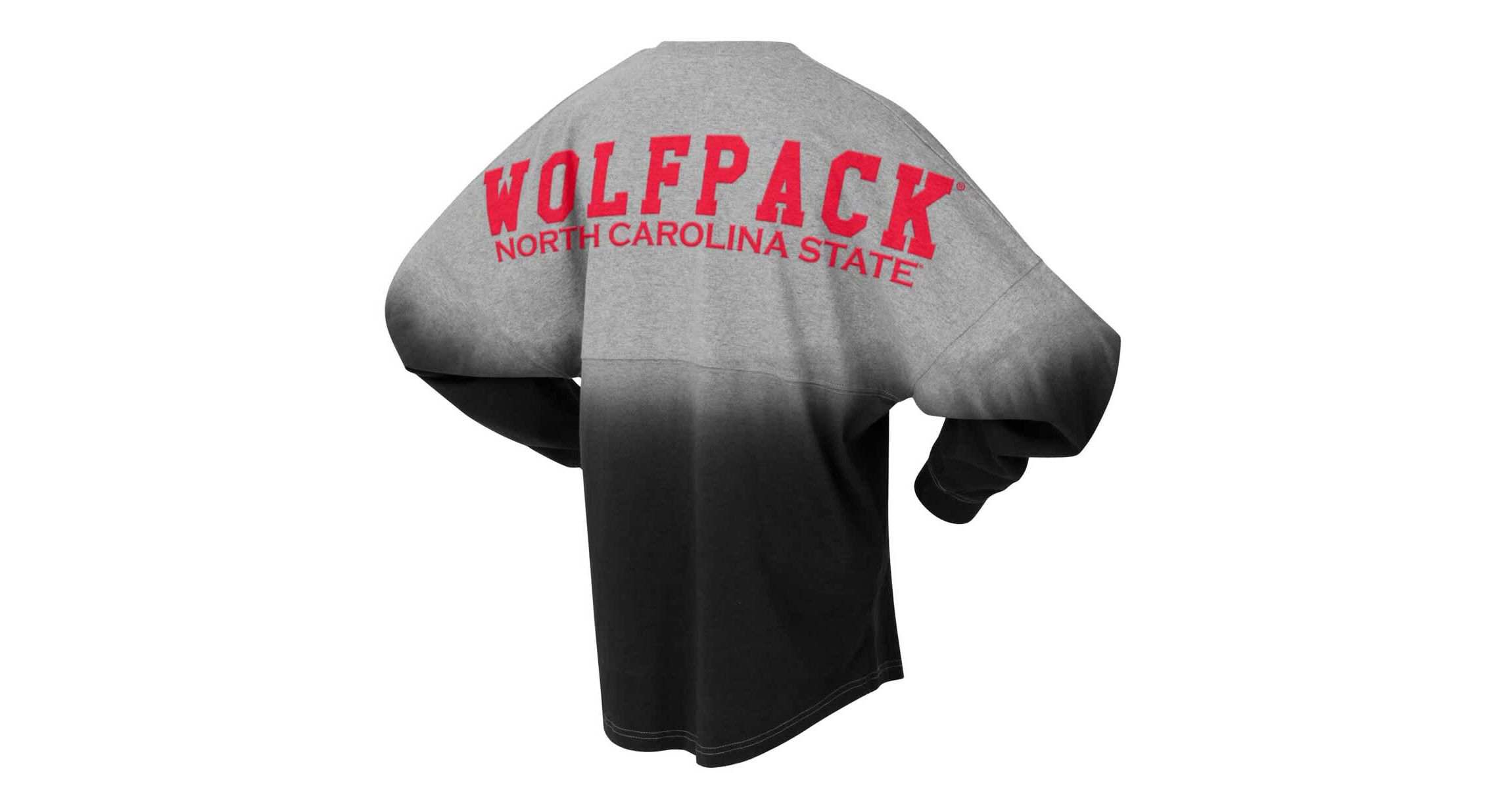 NCAA Unisex NC State Wolfpack Ombre Long Sleeve T-Shirt