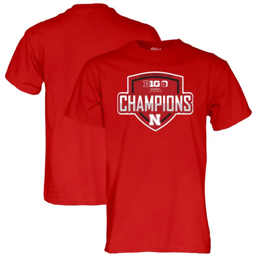 NCAA Nebraska Huskers 2024 Big 10 Baseball Conference Tournament s Locker Room T-Shirt