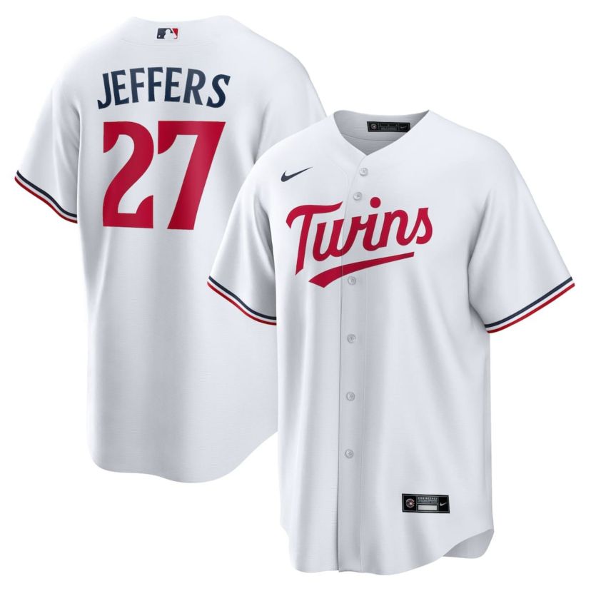 MLB Nike Ryan Jeffers Minnesota Twins Home Replica Player Jersey