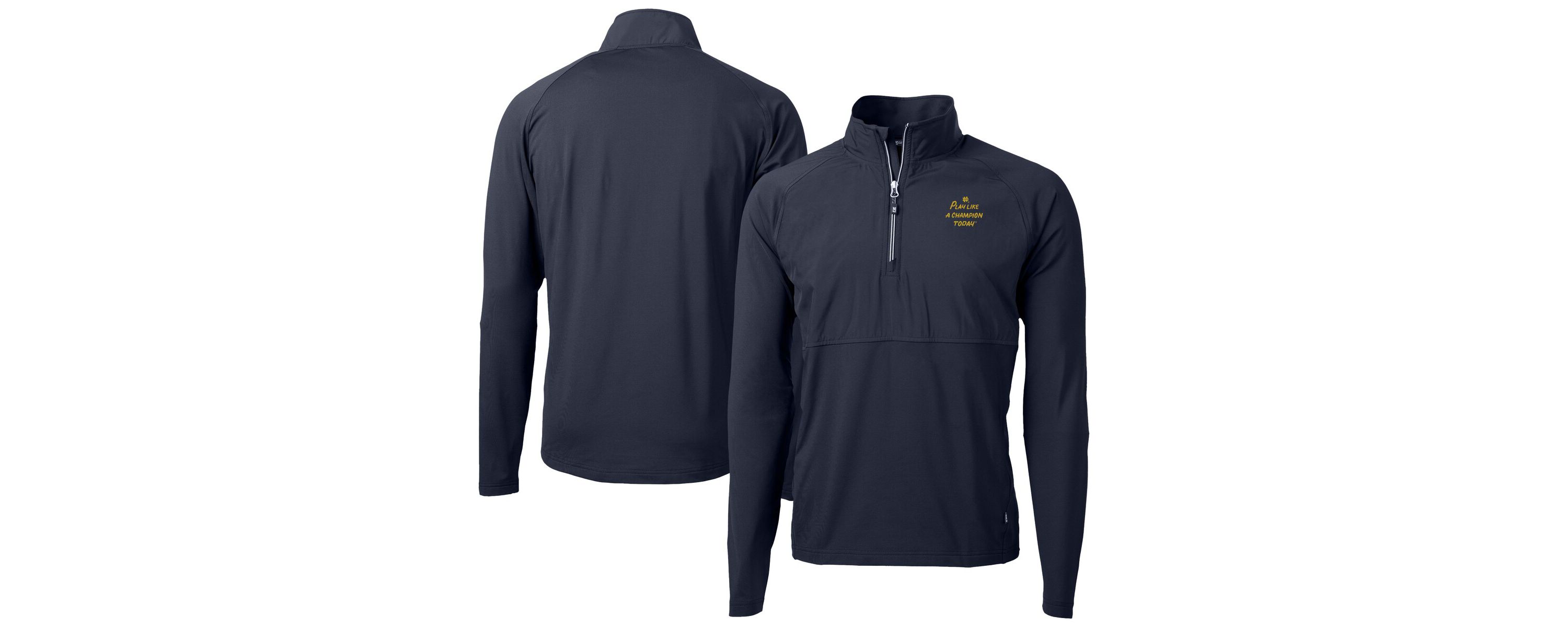 NCAA Notre Dame Fighting Irish Play Like A Today Adapt Eco Knit Stretch Hybrid Recycled Quarter-Zip Pullover Top