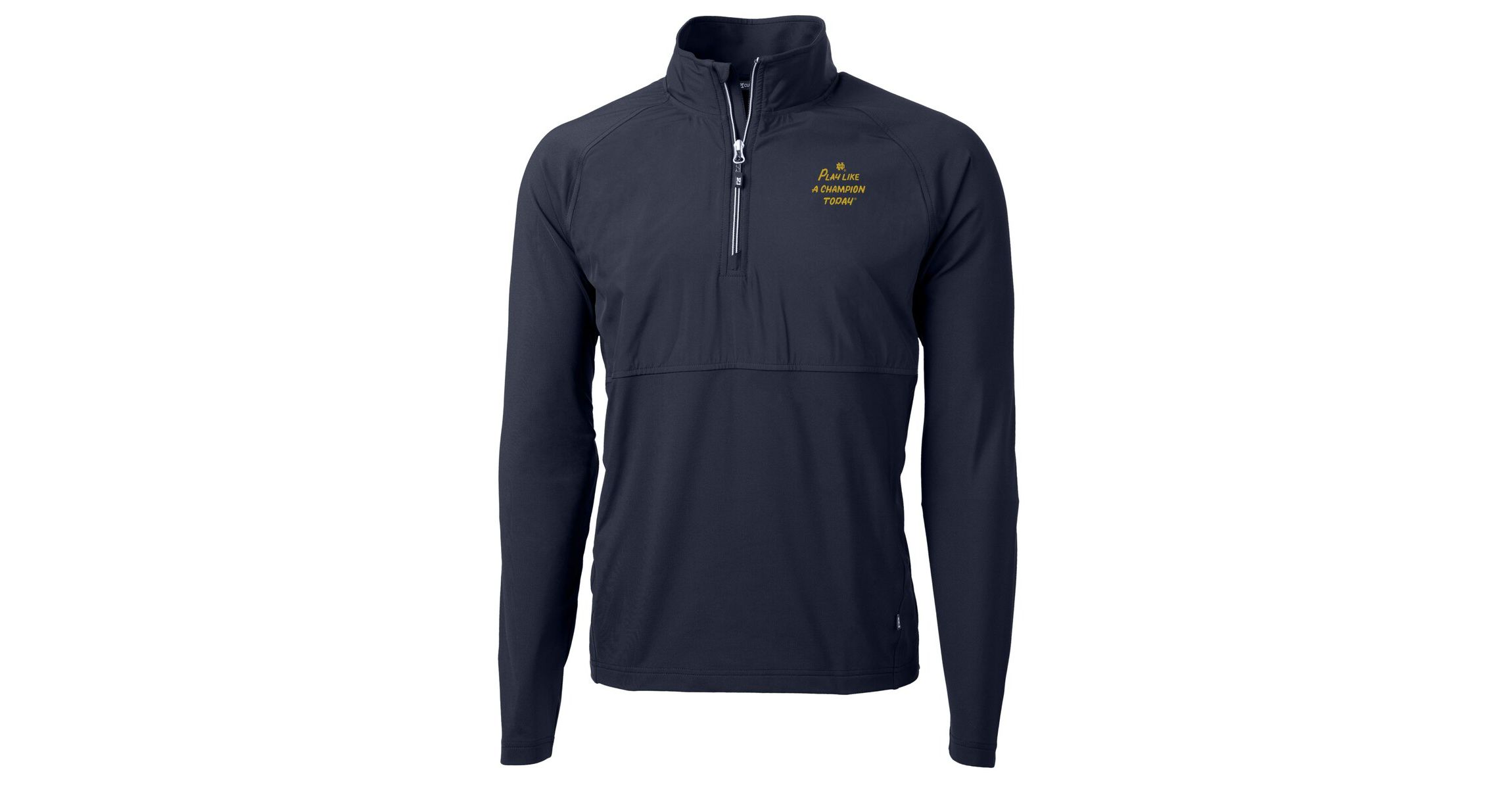 NCAA Notre Dame Fighting Irish Play Like A Today Adapt Eco Knit Stretch Hybrid Recycled Quarter-Zip Pullover Top