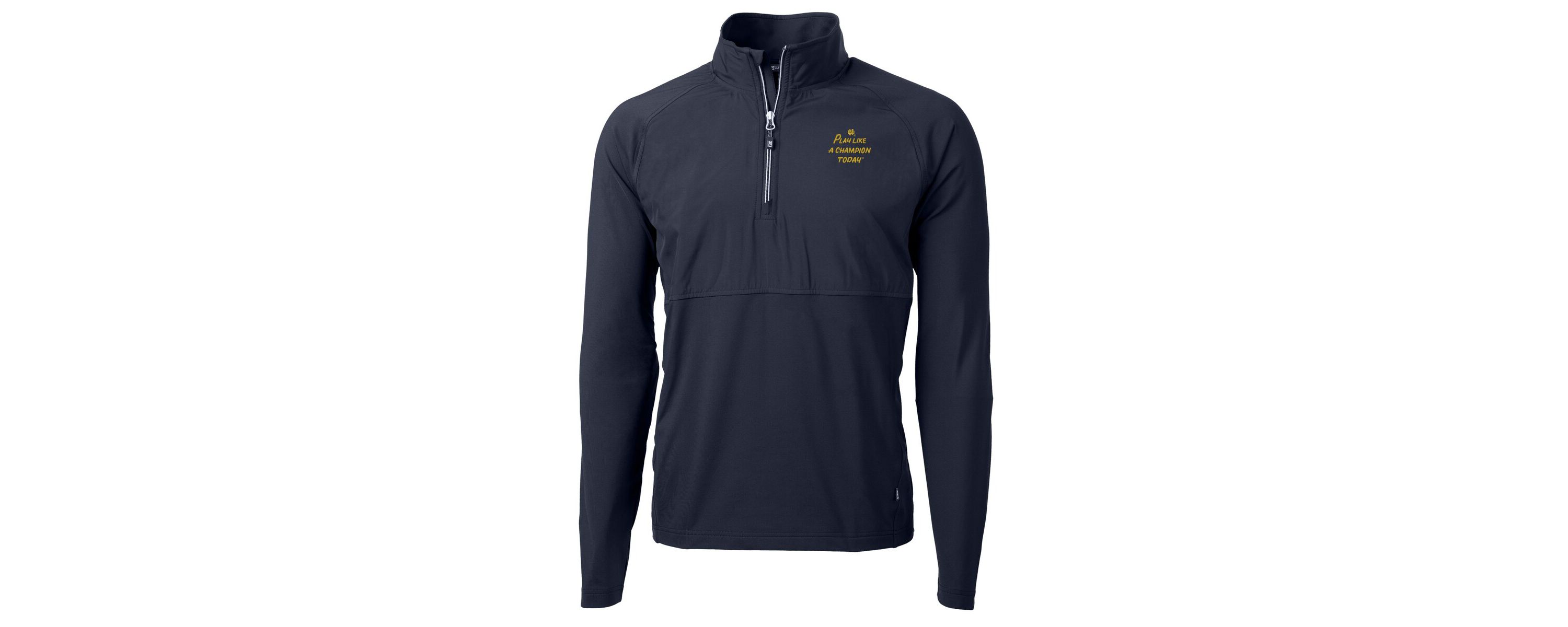 NCAA Notre Dame Fighting Irish Play Like A Today Adapt Eco Knit Stretch Hybrid Recycled Quarter-Zip Pullover Top