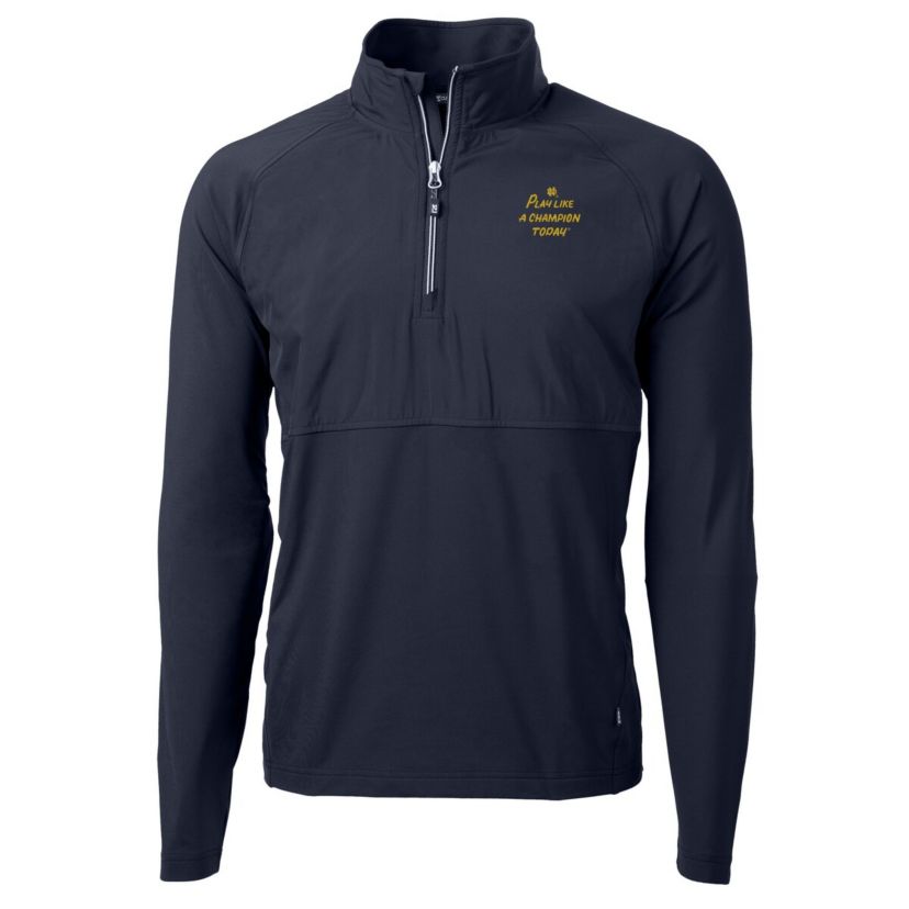 NCAA Notre Dame Fighting Irish Play Like A Today Adapt Eco Knit Stretch Hybrid Recycled Quarter-Zip Pullover Top