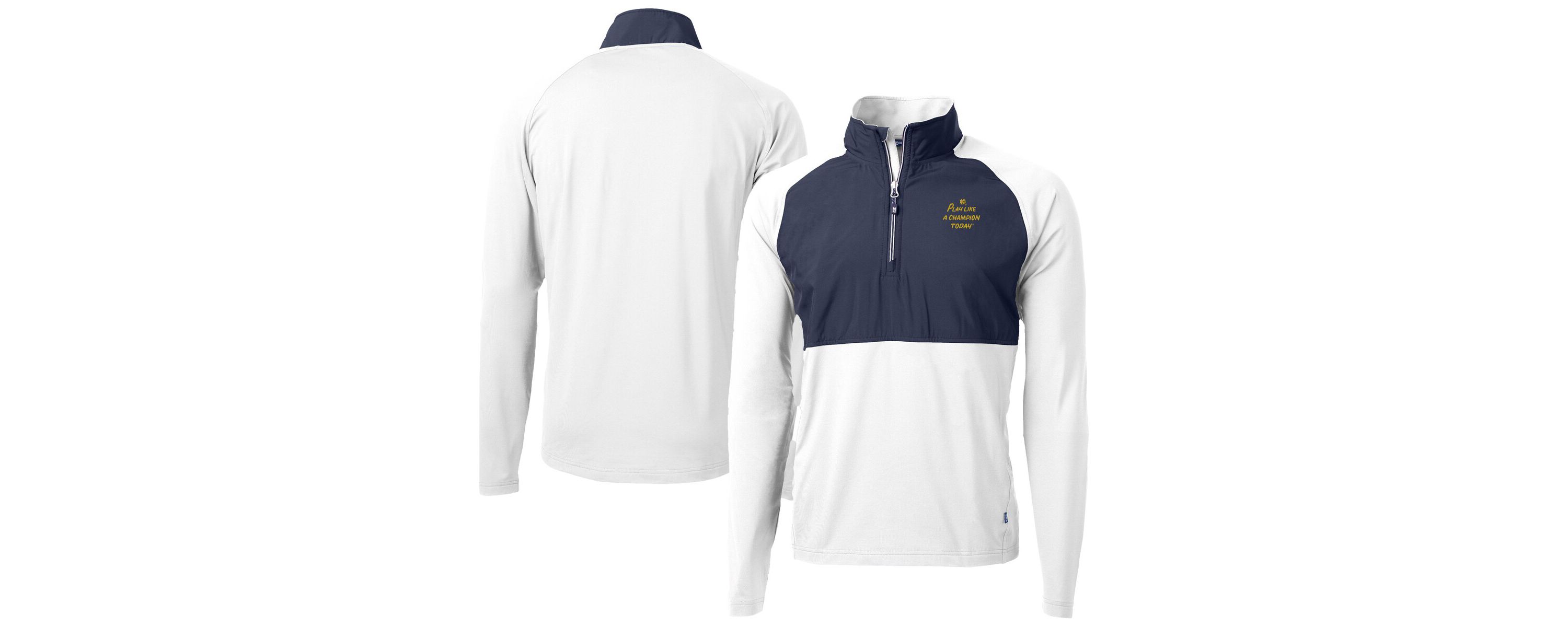 NCAA Notre Dame Fighting Irish Play Like A Today Adapt Eco Knit Stretch Hybrid Recycled Quarter-Zip Pullover Top