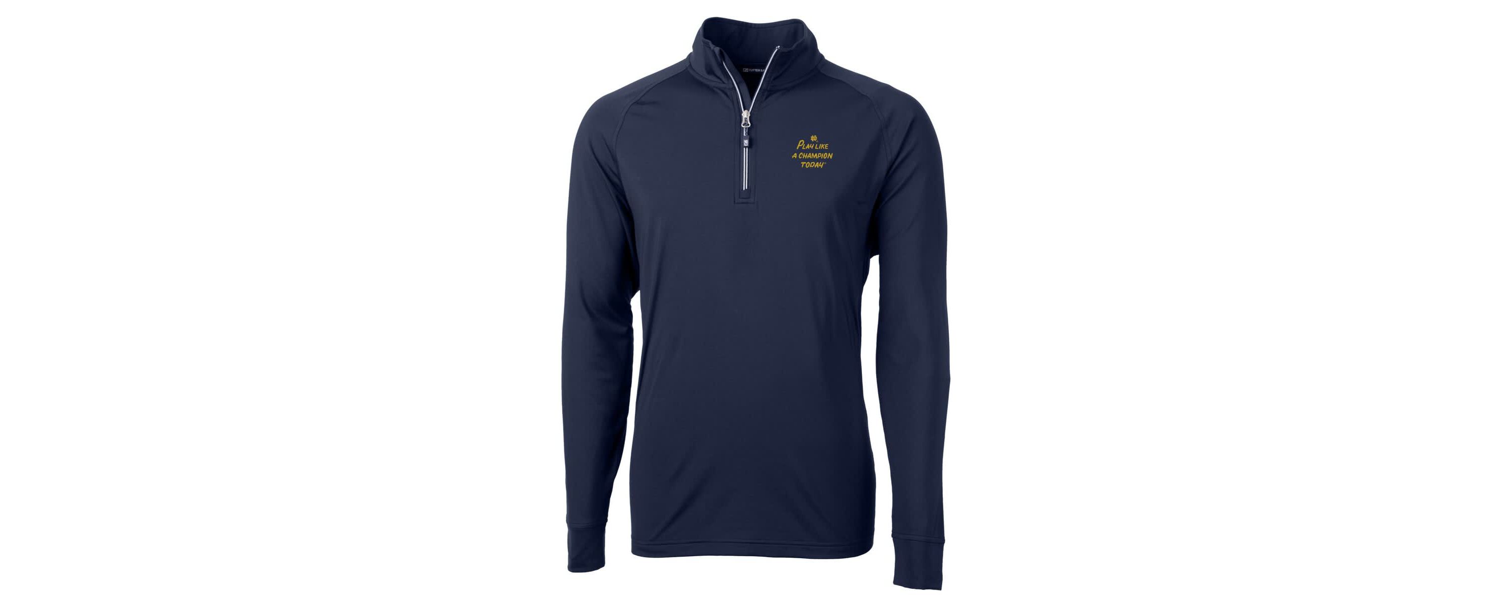 NCAA Notre Dame Fighting Irish Play Like A Today Adapt Eco Knit Stretch Recycled DryTec Quarter-Zip Top