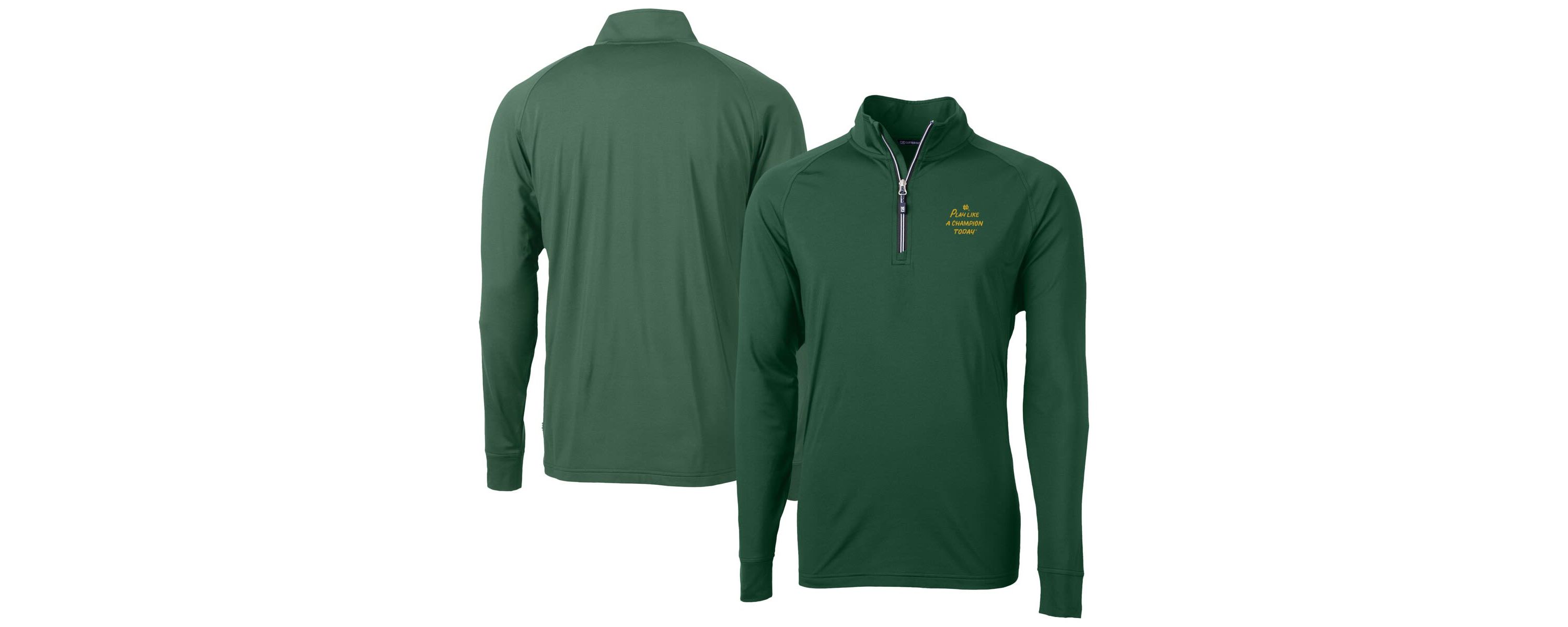 NCAA Hunter Notre Dame Fighting Irish Play Like A Today Adapt Eco Knit Stretch Recycled DryTec Quarter-Zip Top
