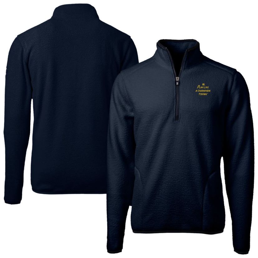NCAA Notre Dame Fighting Irish Play Like A Today Cascade Eco Sherpa Fleece Quarter-Zip Sweatshirt