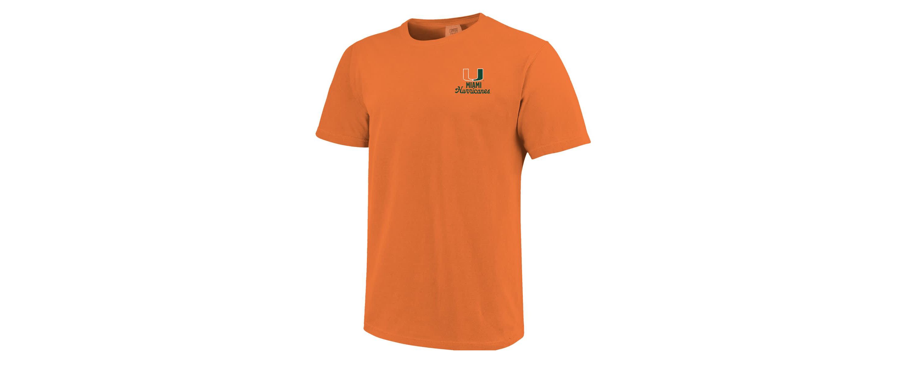 Miami (FL) Hurricanes NCAA Miami Hurricanes Mascot Overlay T-Shirt