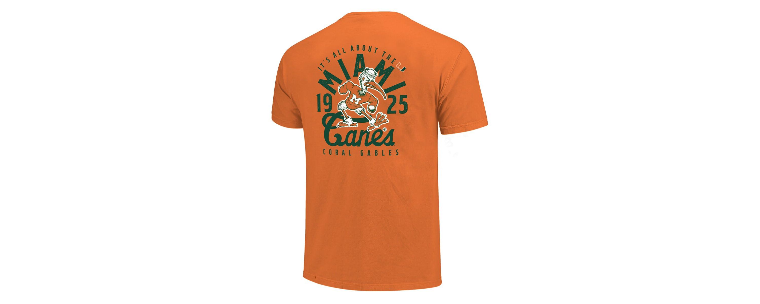 Miami (FL) Hurricanes NCAA Miami Hurricanes Mascot Overlay T-Shirt