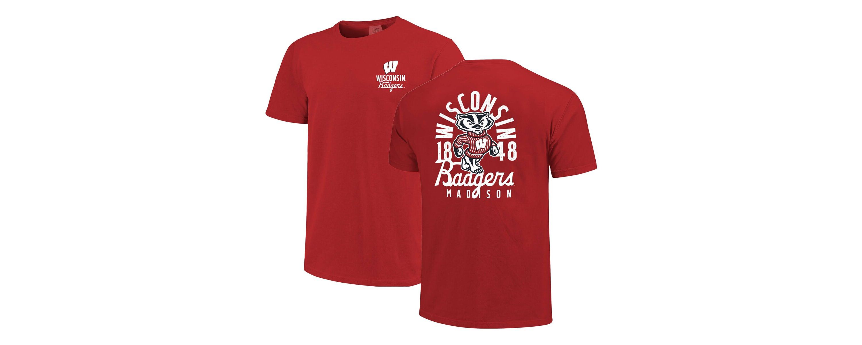NCAA Wisconsin Badgers Mascot Overlay T-Shirt