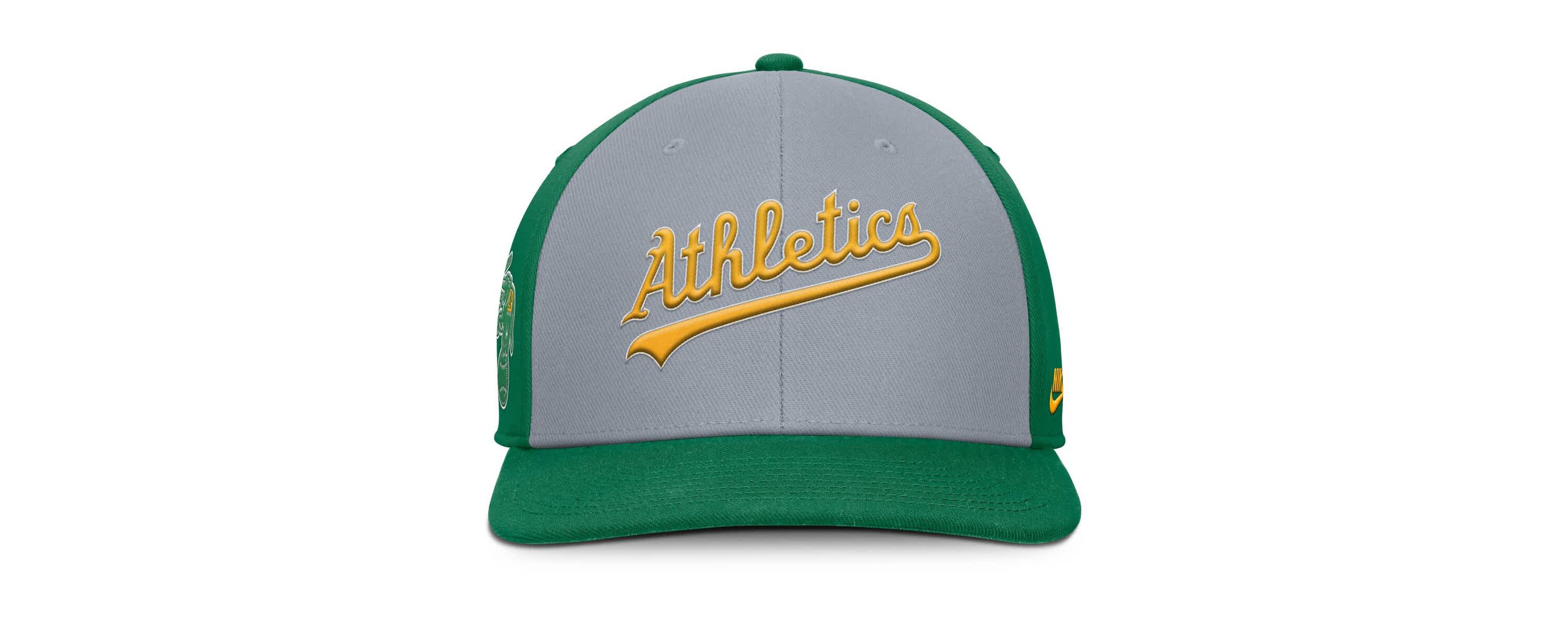 Oakland Athletics MLB Nike Gray/Green Athletics Pro Performance Snapback Hat