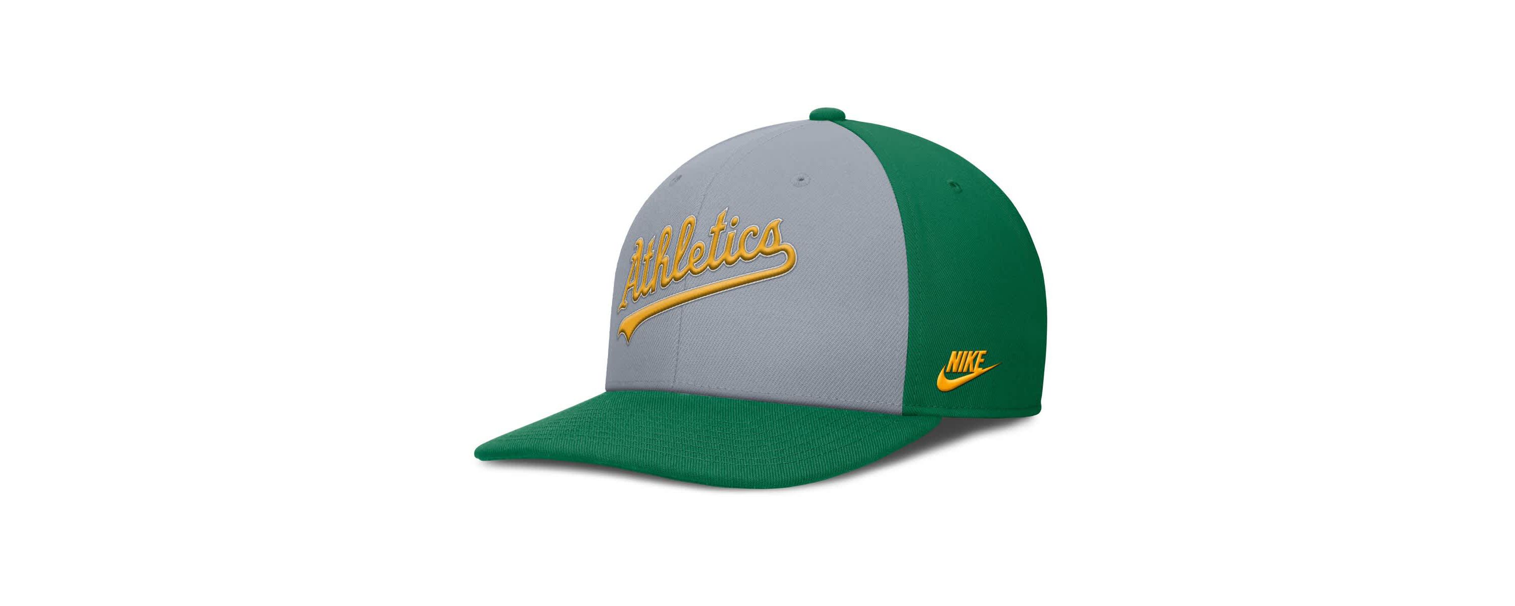 Oakland Athletics MLB Nike Gray/Green Athletics Pro Performance Snapback Hat