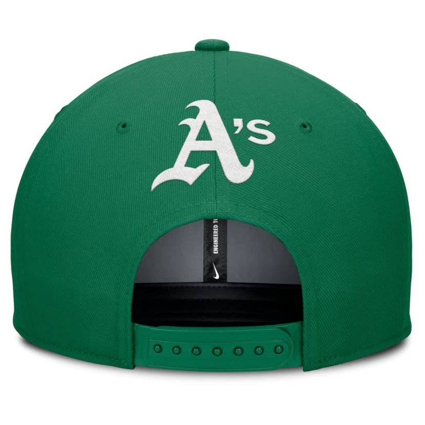 Oakland Athletics MLB Nike Gray/Green Athletics Pro Performance Snapback Hat