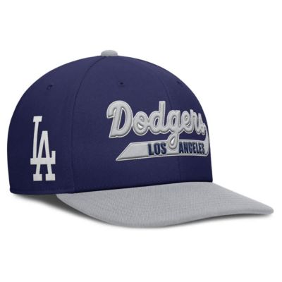 Men's MLB Nike Navy/Gray Los Angeles Dodgers Pro Performance Snapback Hat, Navy Blue, Medium