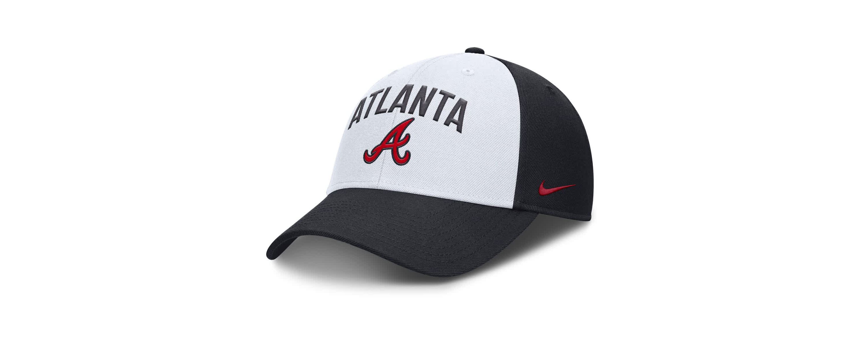 MLB Nike White/Navy Atlanta Braves Club Performance Adjustable Hat