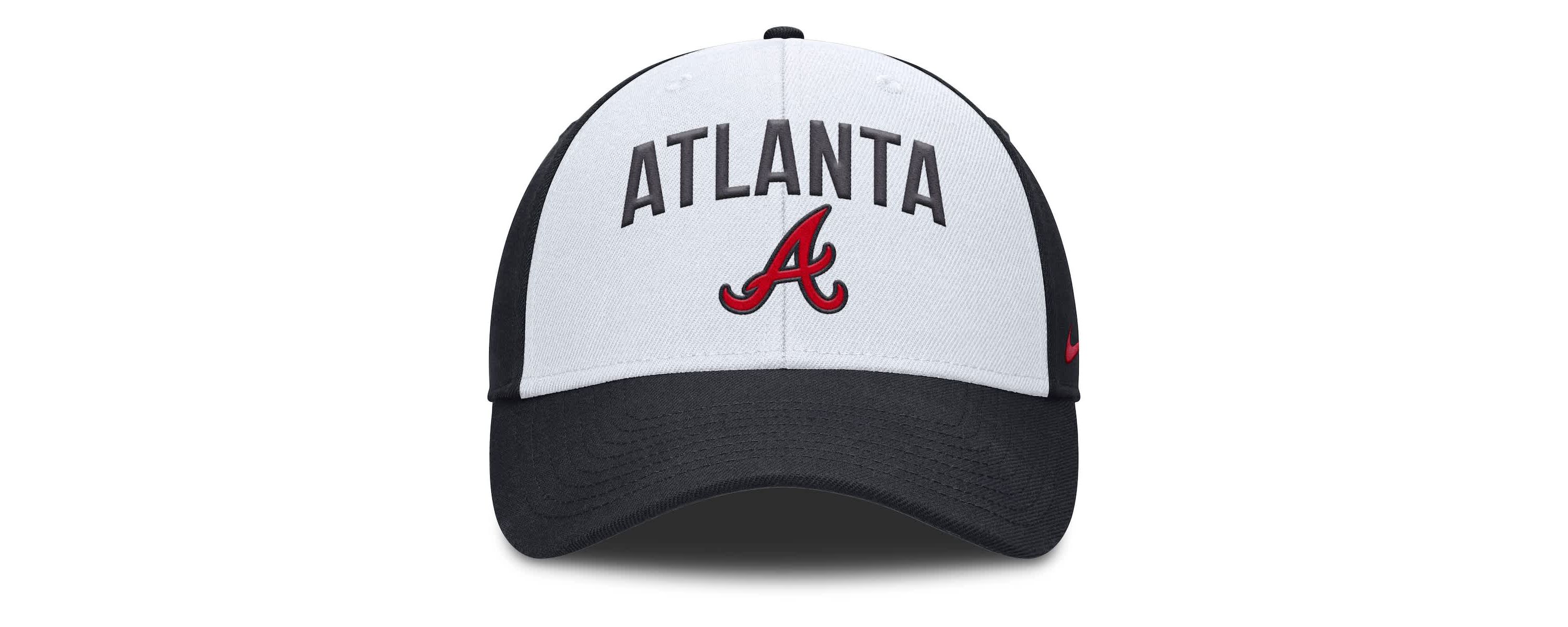 MLB Nike White/Navy Atlanta Braves Club Performance Adjustable Hat