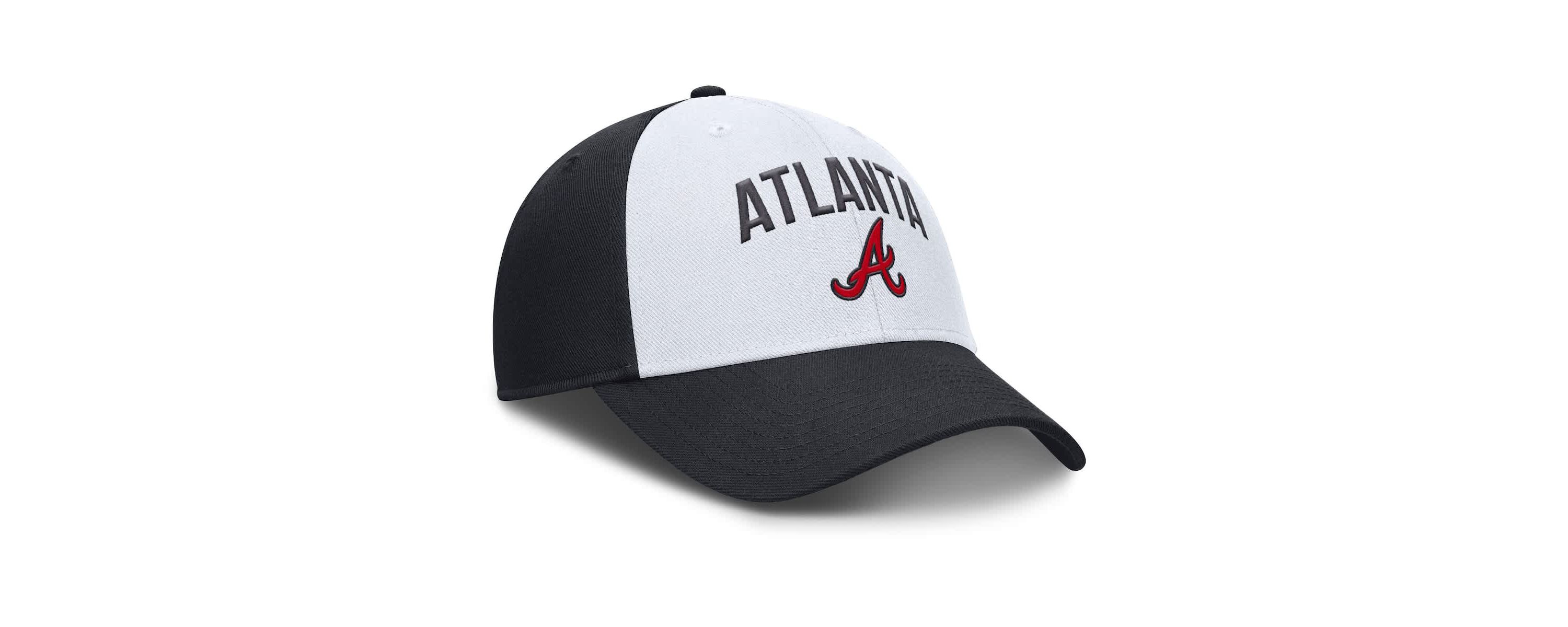 MLB Nike White/Navy Atlanta Braves Club Performance Adjustable Hat