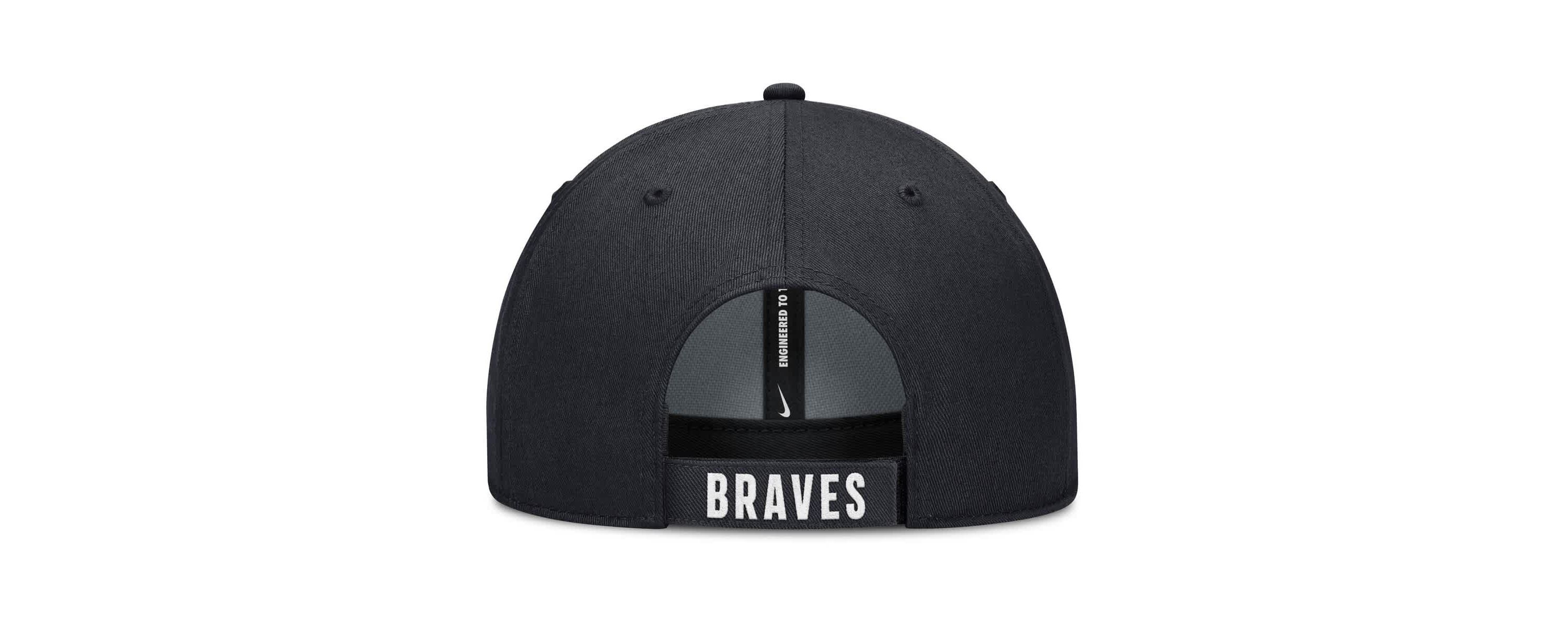 MLB Nike White/Navy Atlanta Braves Club Performance Adjustable Hat