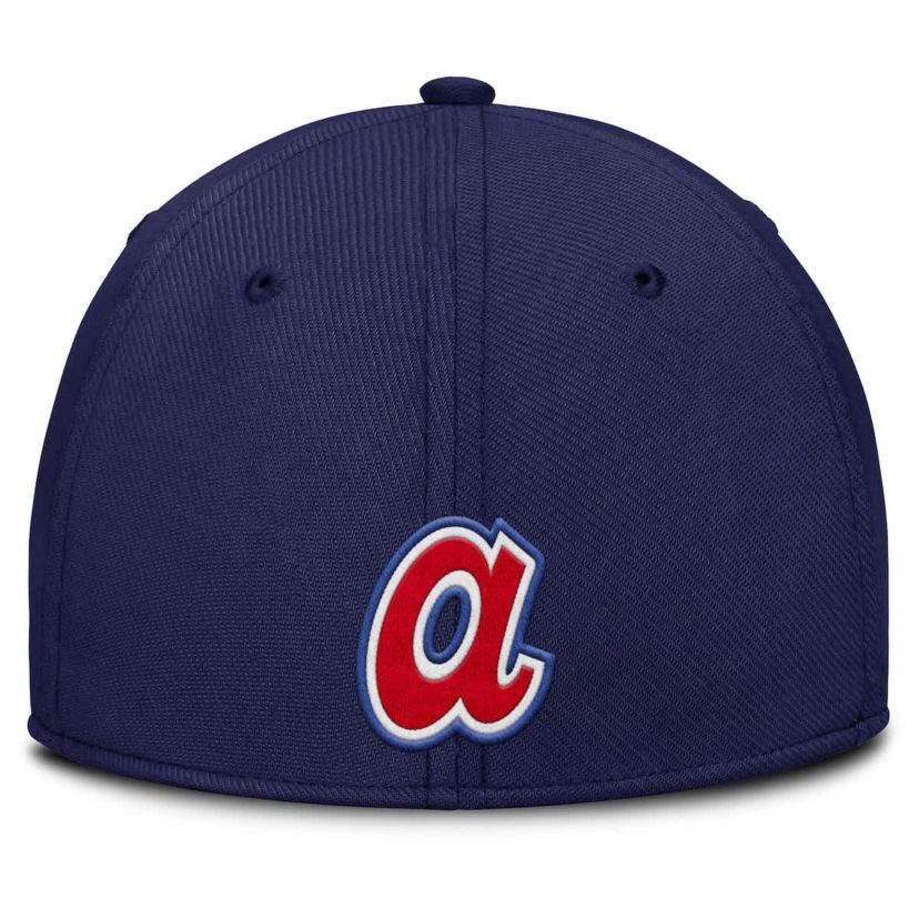 MLB Nike Gray/Navy Atlanta Braves Rise Swoosh Performance Flex Hat