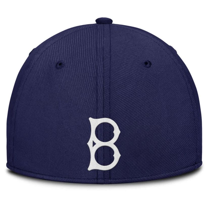 Cooperstown Teams Nike Gray/Navy Brooklyn Dodgers Rise Swoosh Performance Flex Hat