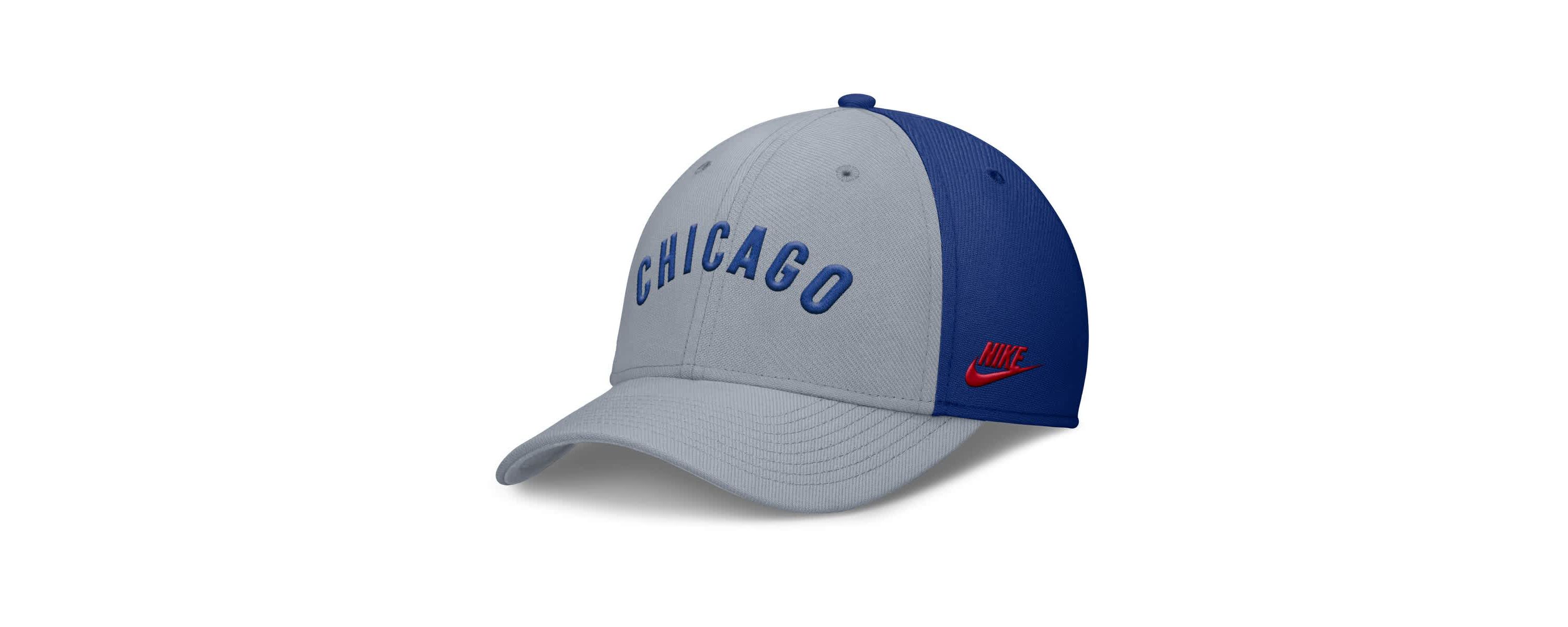 MLB Nike Gray/Royal Chicago Cubs Rise Swoosh Performance Flex Hat