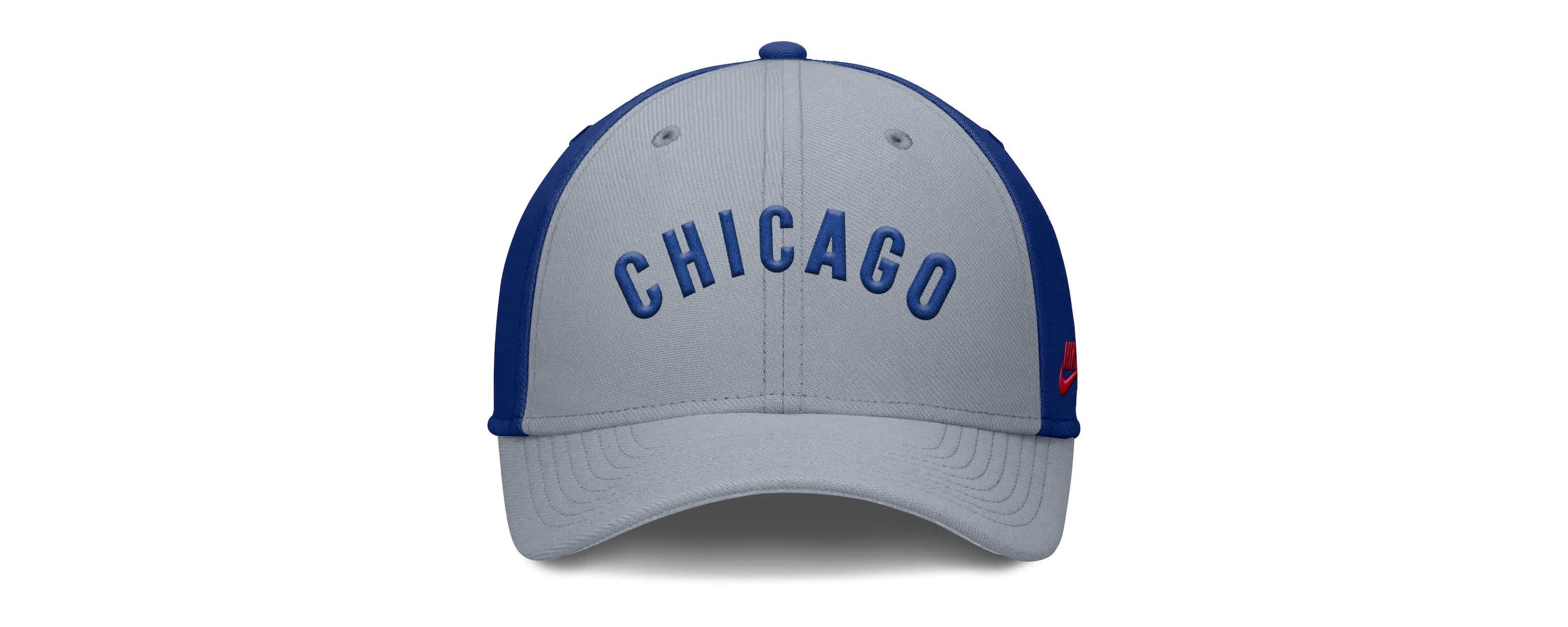 MLB Nike Gray/Royal Chicago Cubs Rise Swoosh Performance Flex Hat