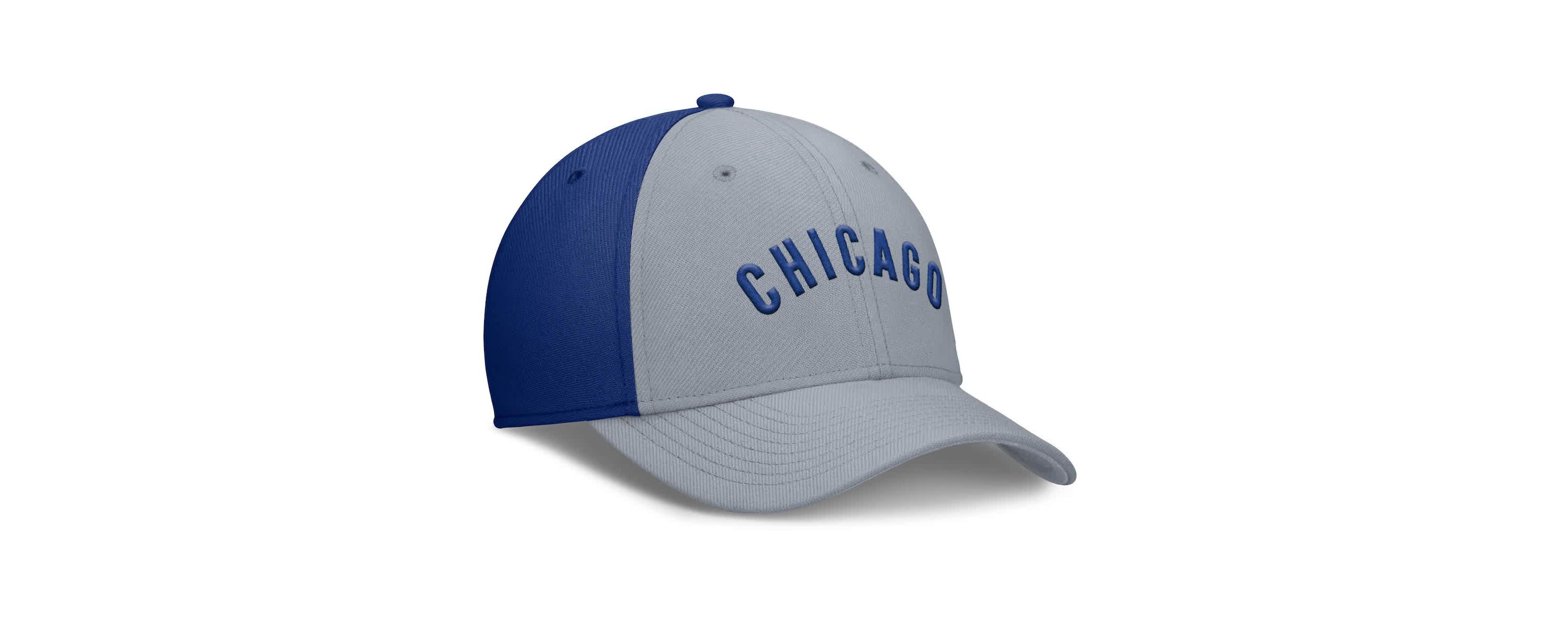 MLB Nike Gray/Royal Chicago Cubs Rise Swoosh Performance Flex Hat