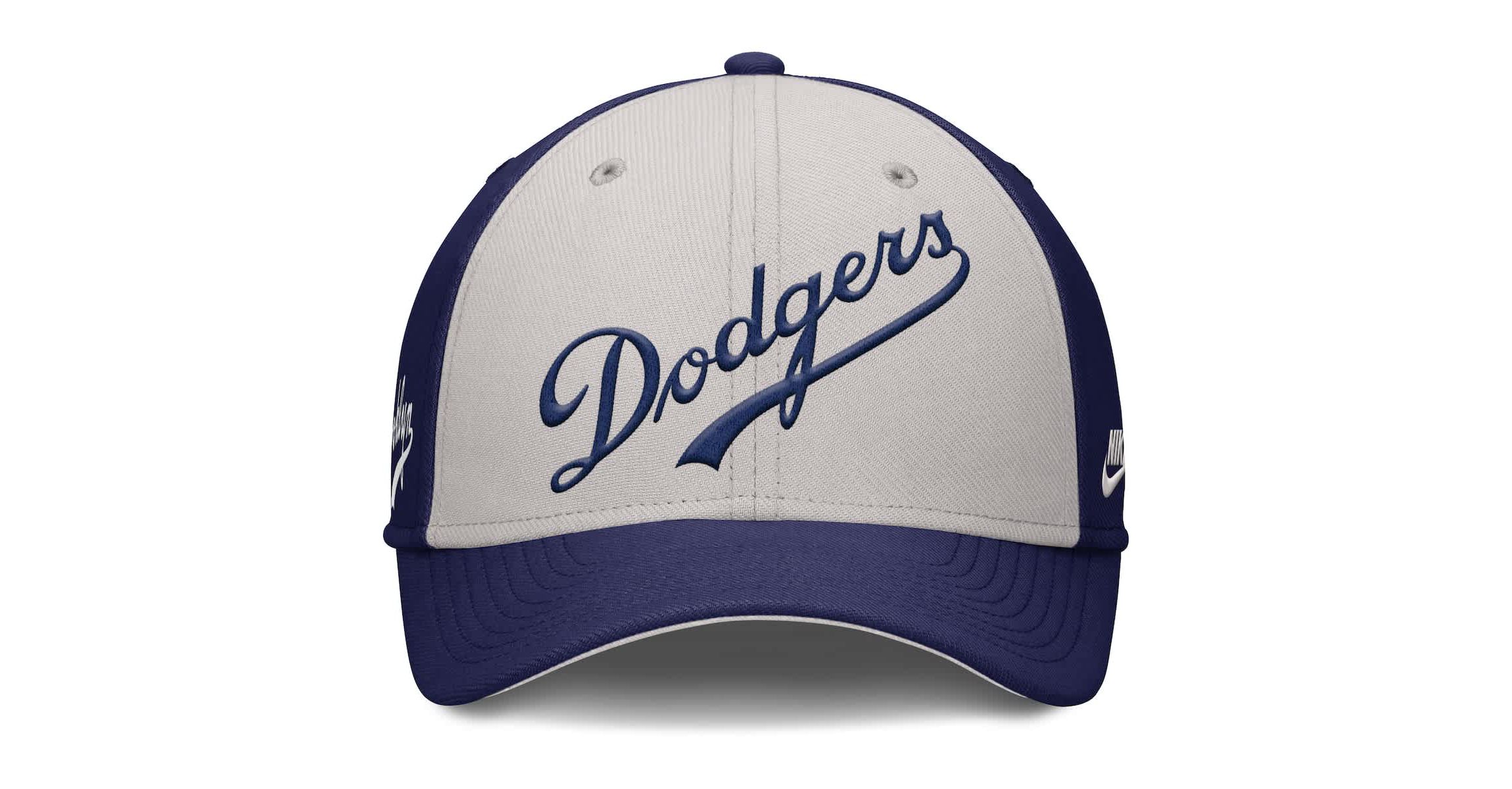Cooperstown Teams Nike Navy/Gray Brooklyn Dodgers Rise Swoosh Performance Flex Hat
