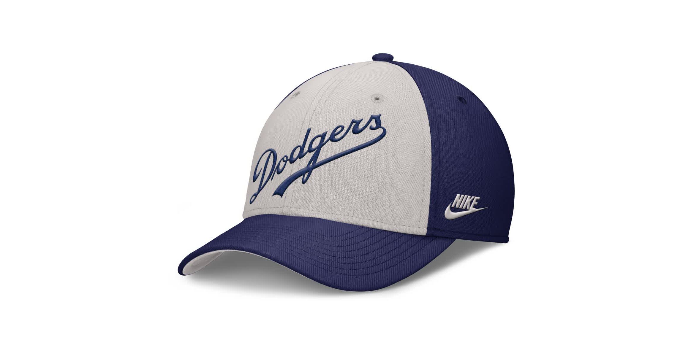 Cooperstown Teams Nike Navy/Gray Brooklyn Dodgers Rise Swoosh Performance Flex Hat