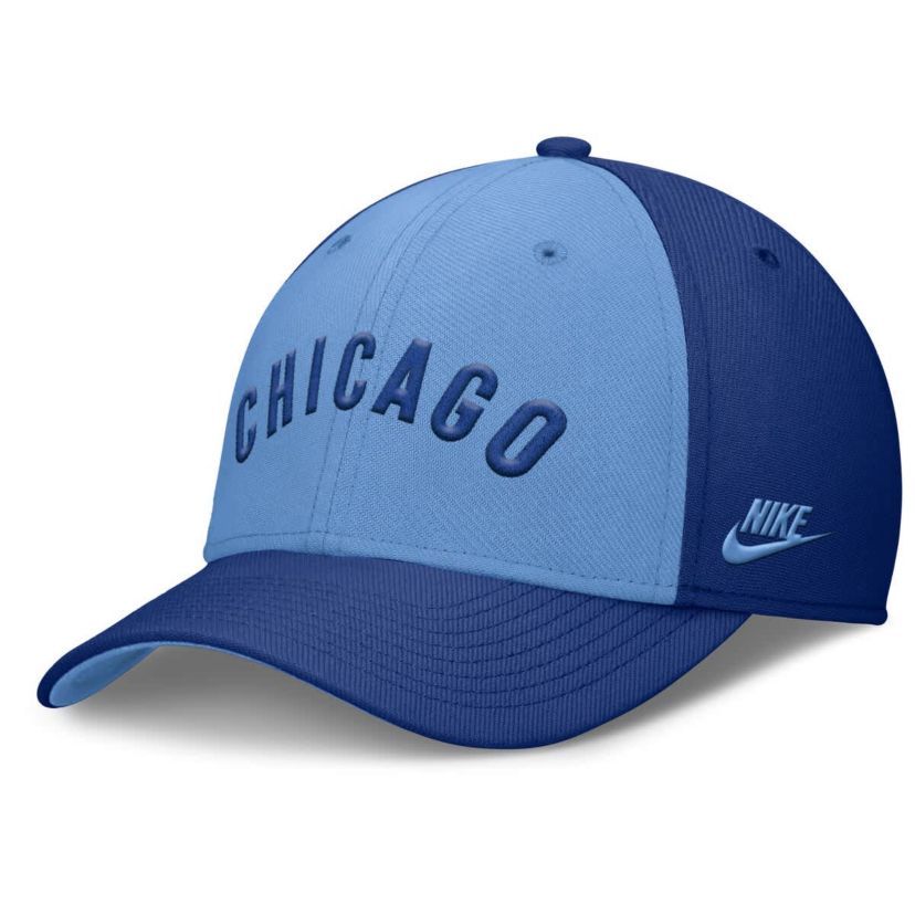 MLB Nike Royal/Light Chicago Cubs Rise Swoosh Performance Flex Hat