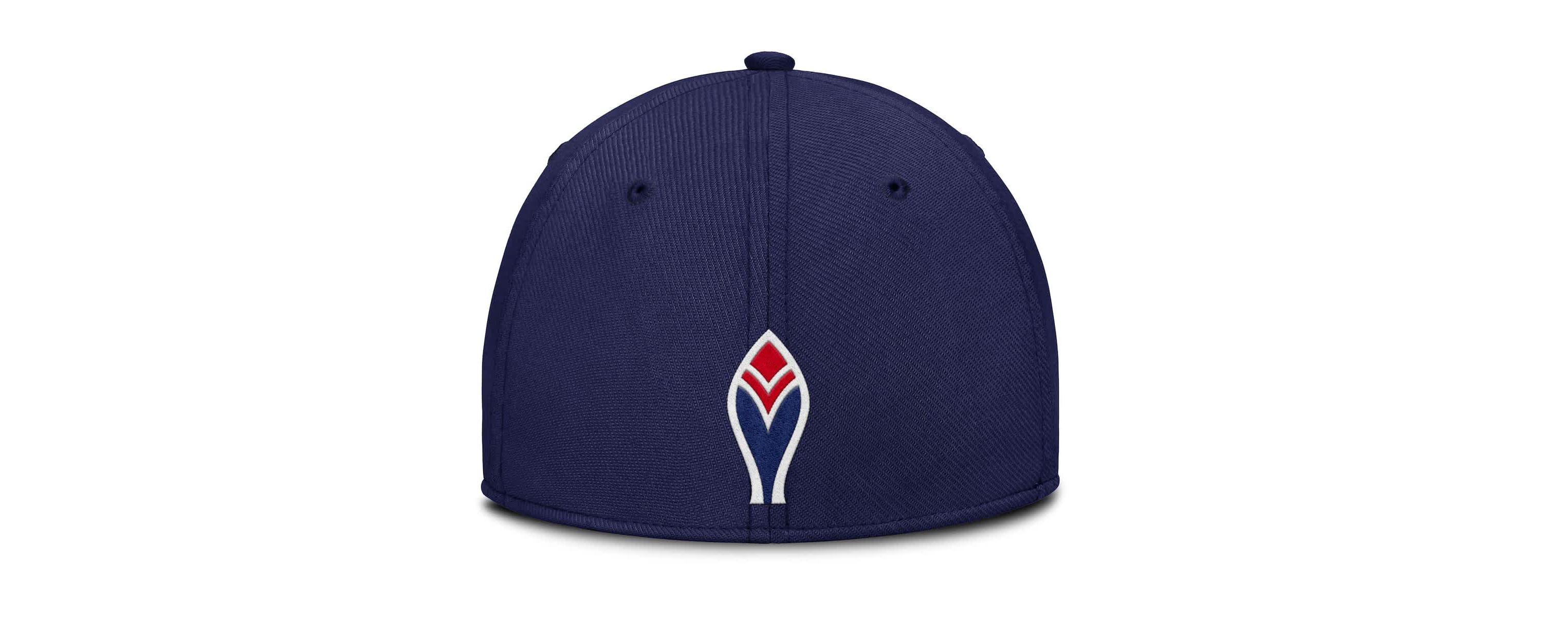 MLB Nike Navy/Red Atlanta Braves Rise Swoosh Performance Flex Hat
