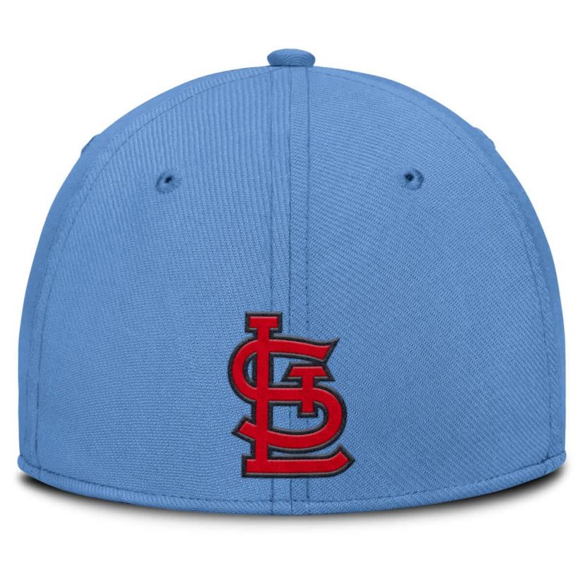 MLB Nike Light Blue/Red St. Louis Cardinals Rise Swoosh Performance Flex Hat