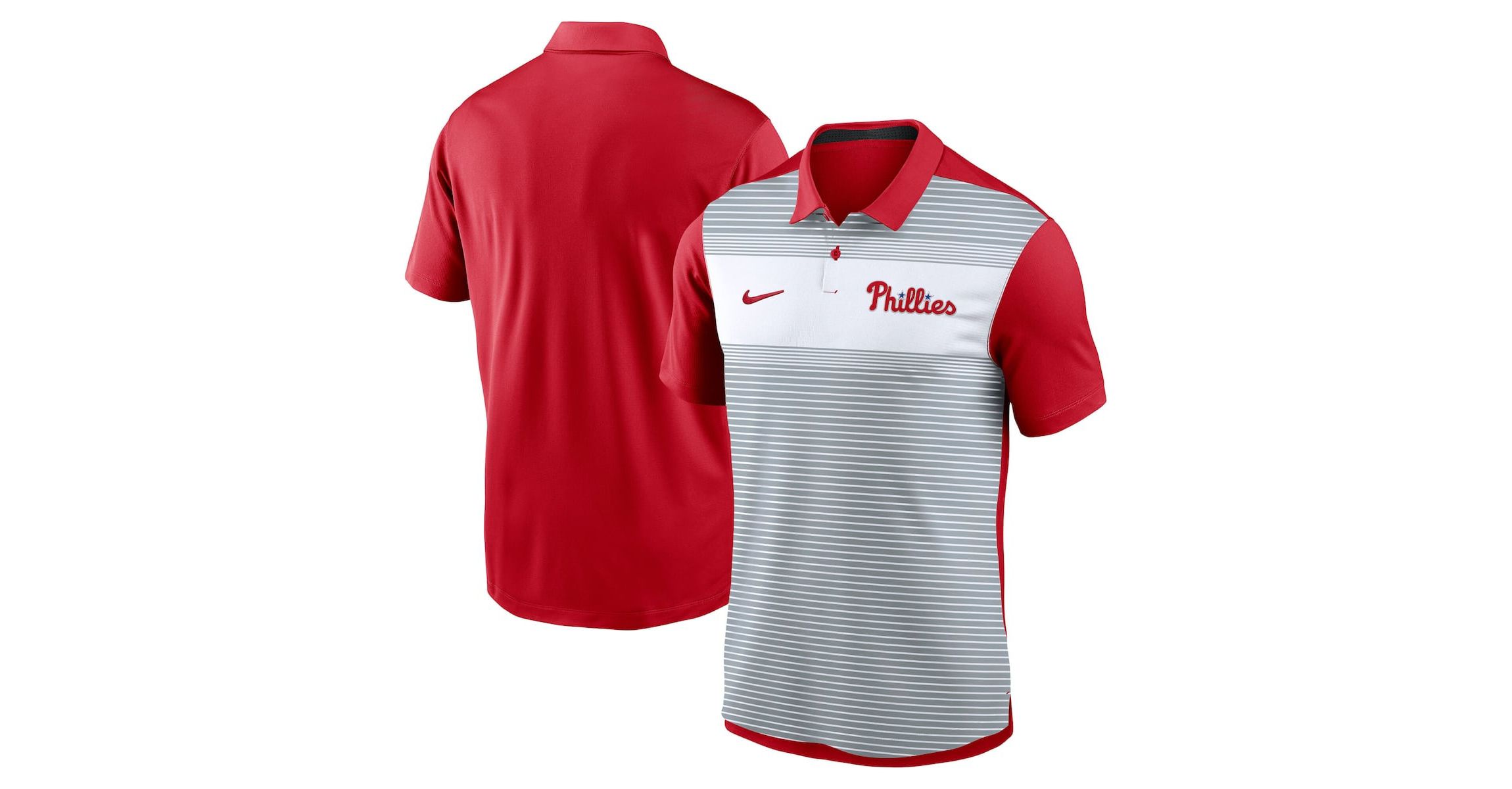 MLB Nike Philadelphia Phillies Vapor Striped Dri-FIT Polo