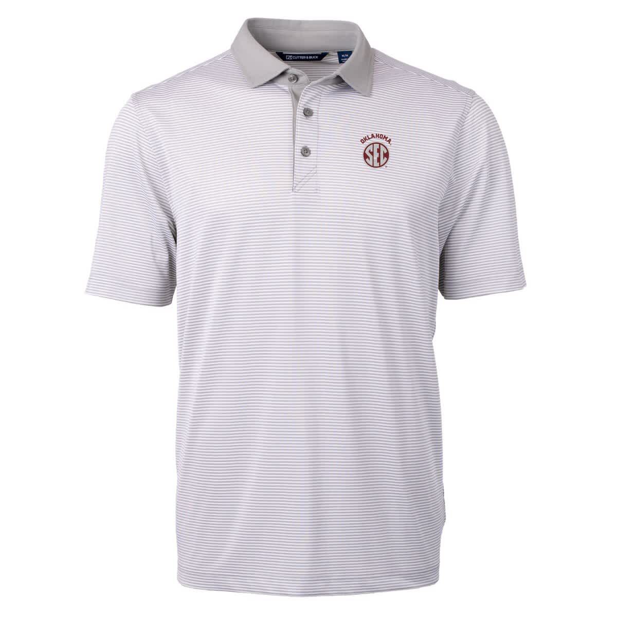 NCAA Oklahoma Sooners SEC Virtue Eco Pique Micro Stripe Recycled Polo