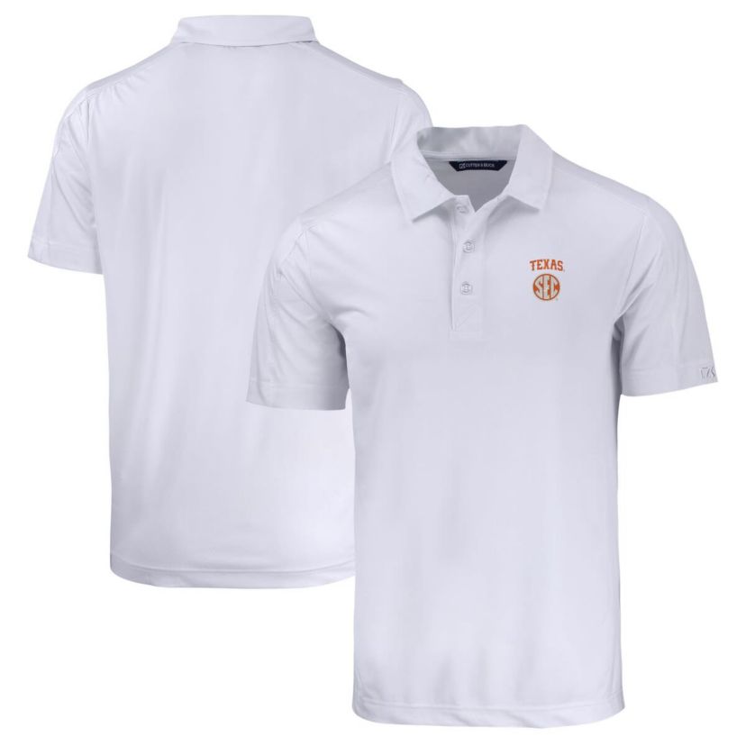 NCAA Texas Longhorns SEC Prospect Eco Textured Stretch Recycled Polo