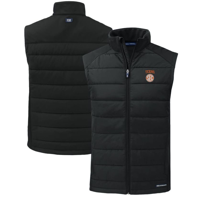 NCAA Texas Longhorns SEC Evoke Hybrid Eco Softshell Recycled Full-Zip Vest