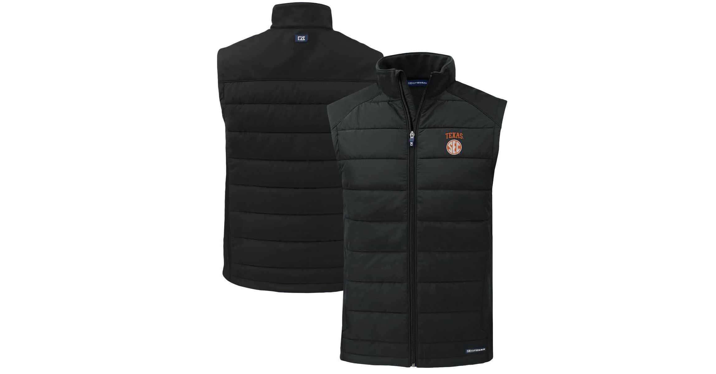 NCAA Texas Longhorns SEC Evoke Hybrid Eco Softshell Recycled Full-Zip Vest