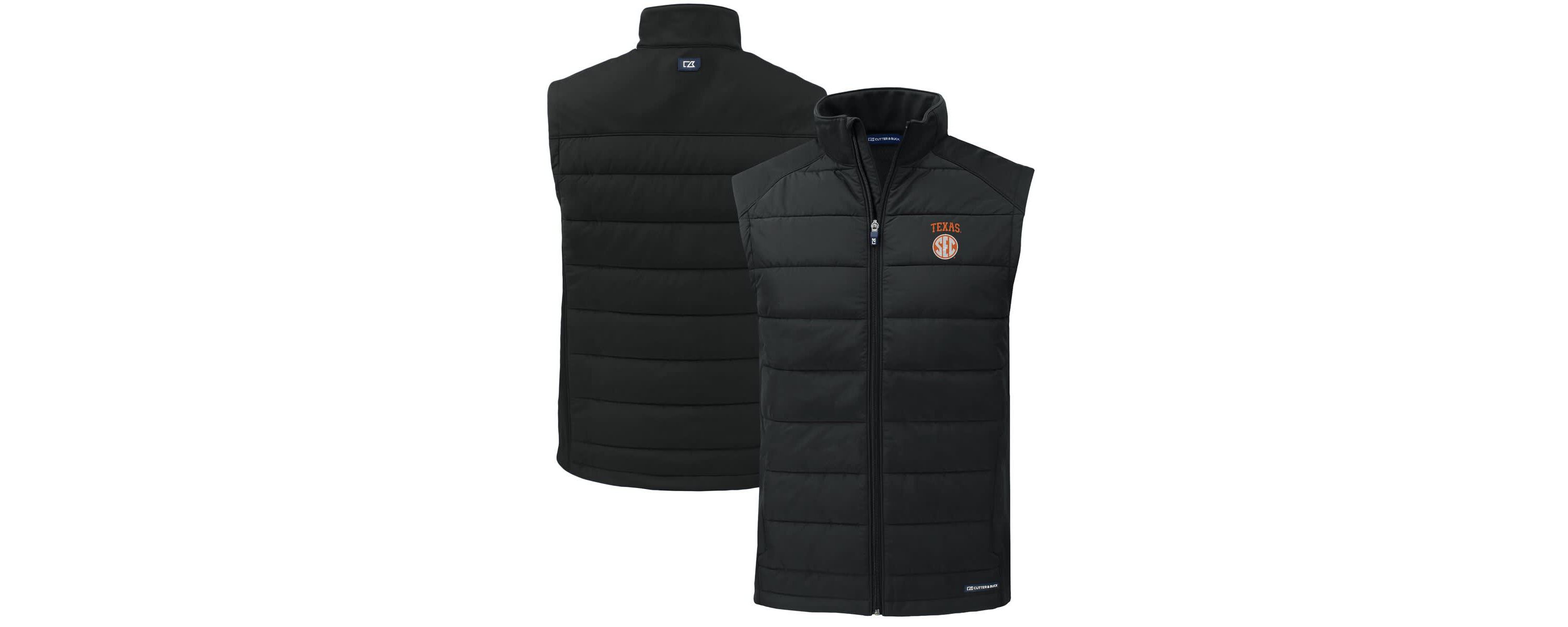 NCAA Texas Longhorns SEC Evoke Hybrid Eco Softshell Recycled Full-Zip Vest