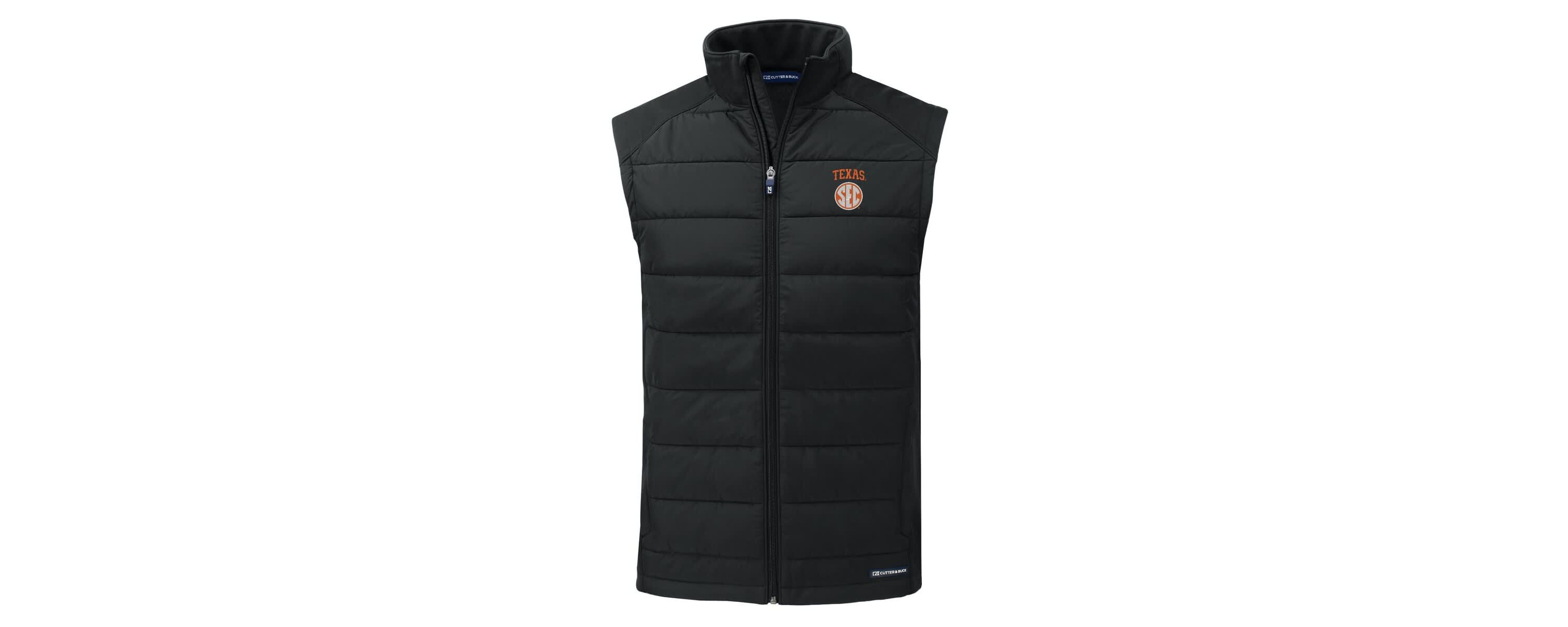 NCAA Texas Longhorns SEC Evoke Hybrid Eco Softshell Recycled Full-Zip Vest