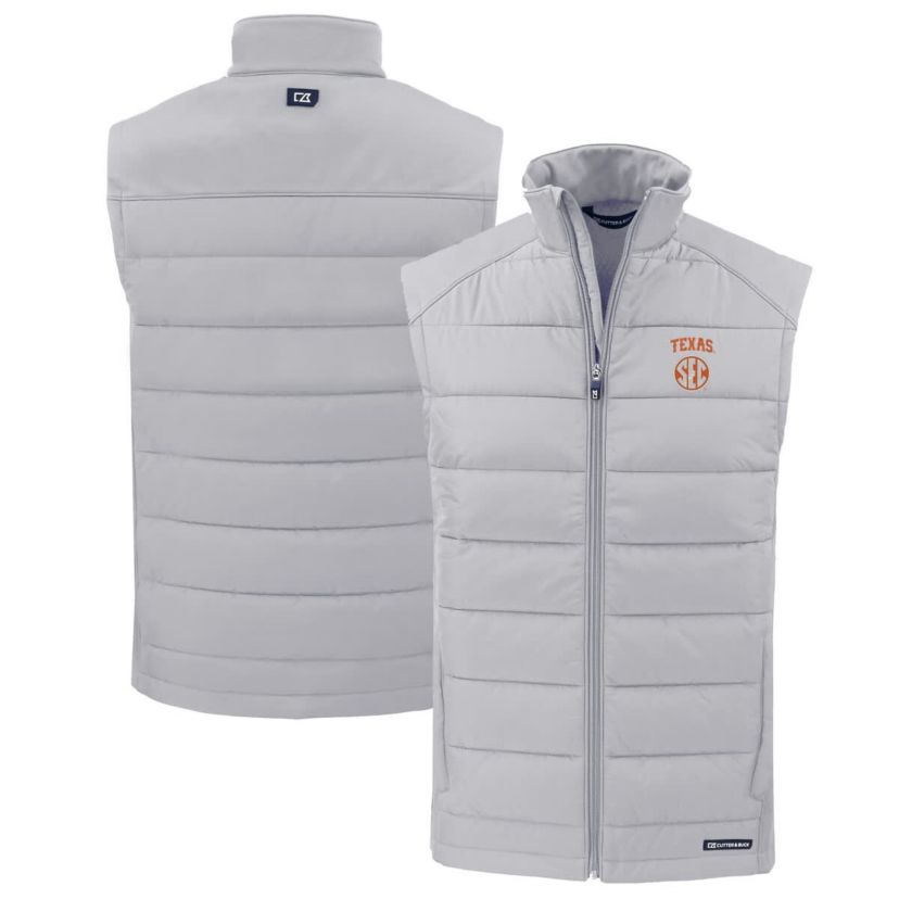 NCAA Texas Longhorns SEC Evoke Hybrid Eco Softshell Recycled Full-Zip Vest