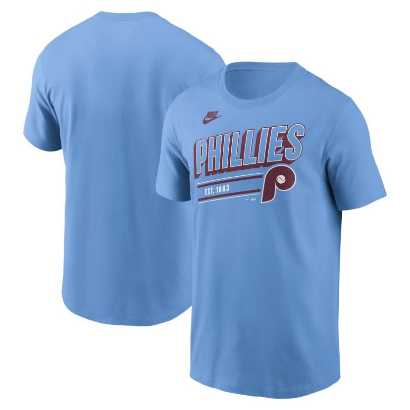 MLB Nike Light Philadelphia Phillies Cooperstown Collection Retro T-Shirt