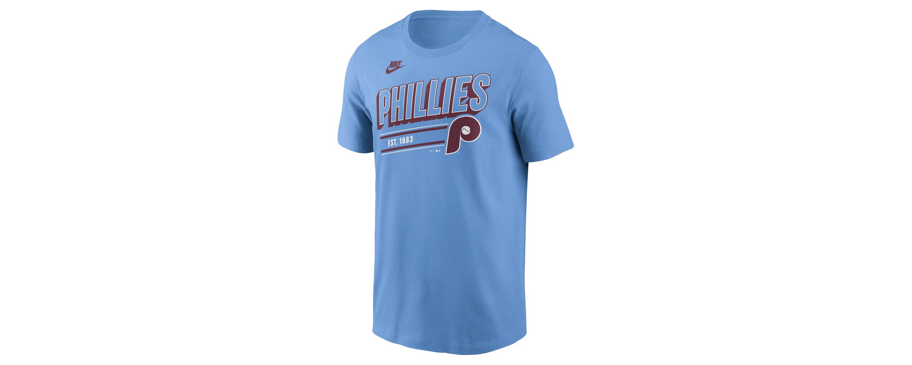 MLB Nike Light Philadelphia Phillies Cooperstown Collection Retro T-Shirt