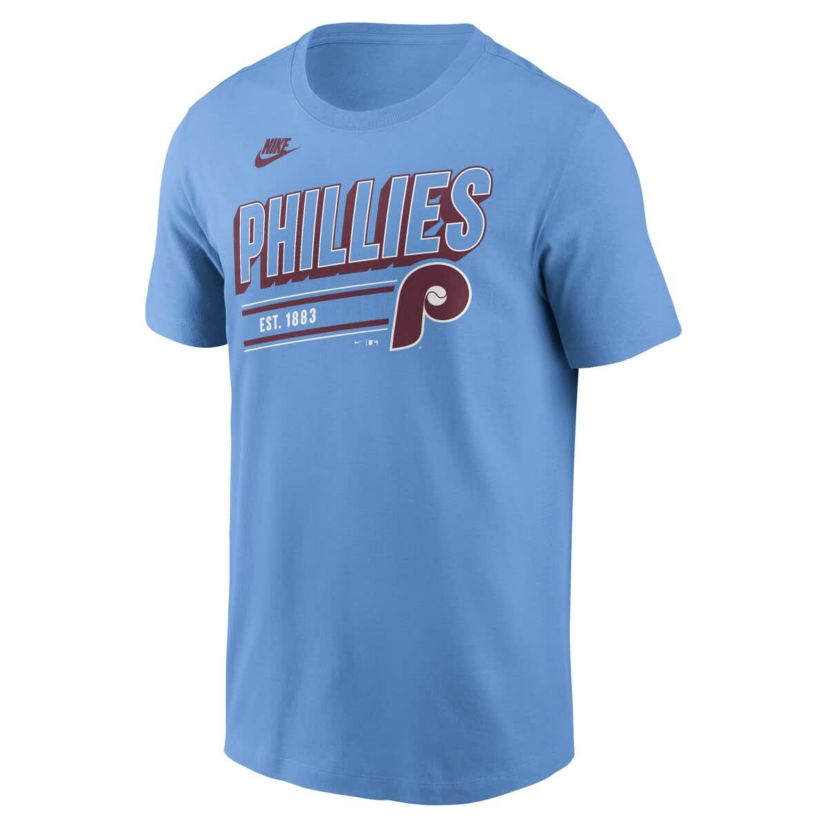 MLB Nike Light Philadelphia Phillies Cooperstown Collection Retro T-Shirt