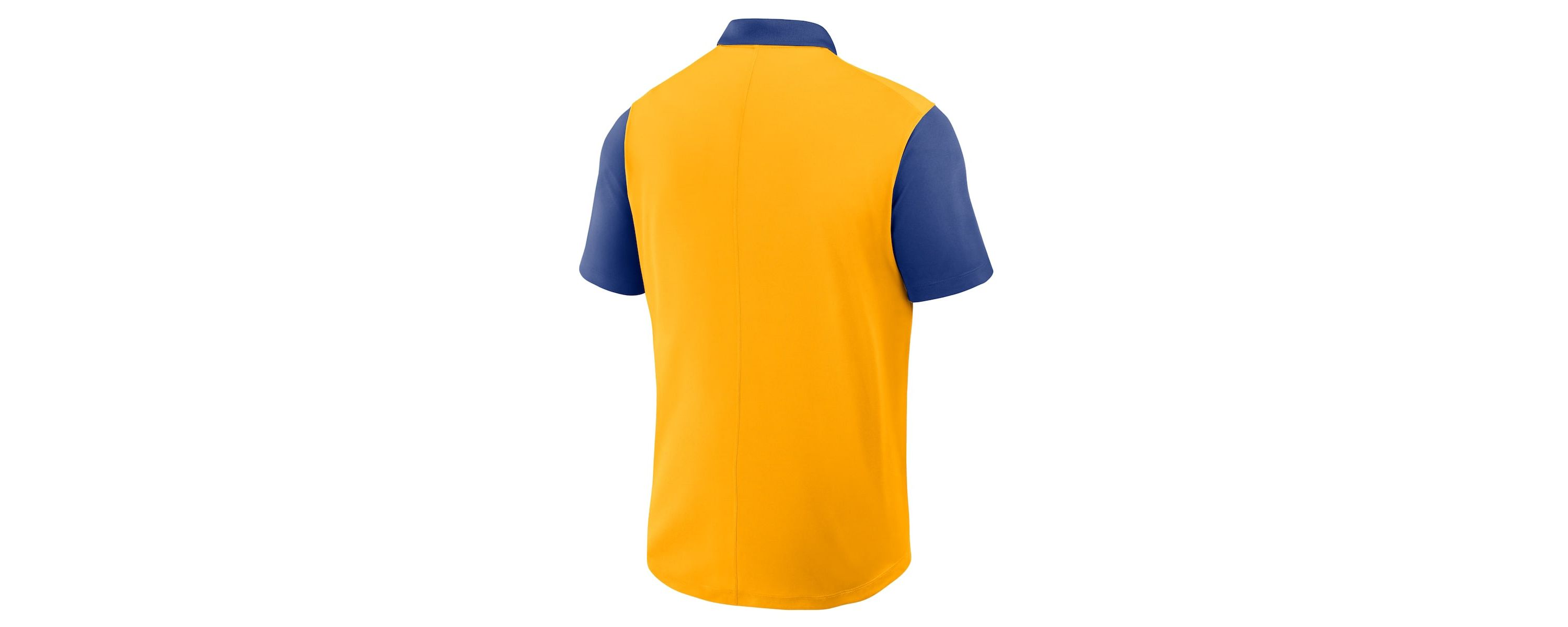 MLB Nike Gold/Royal Seattle Mariners Cooperstown Collection Color-Block Victory Dri-FIT Polo
