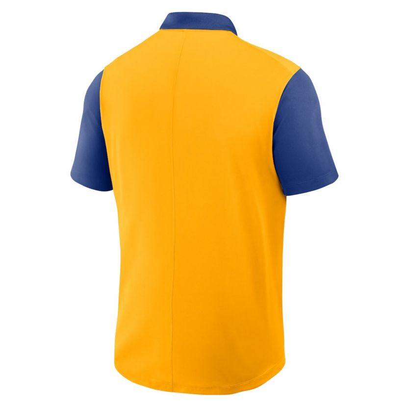 MLB Nike Gold/Royal Seattle Mariners Cooperstown Collection Color-Block Victory Dri-FIT Polo