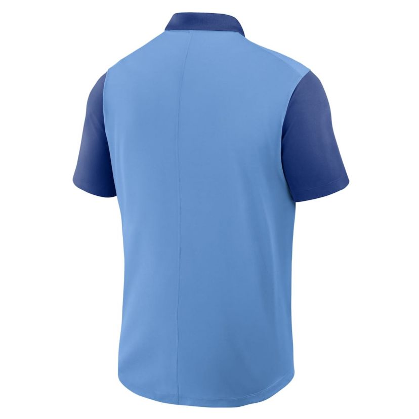MLB Nike Light Blue/Royal Texas Rangers Cooperstown Collection Color-Block Victory Dri-FIT Polo